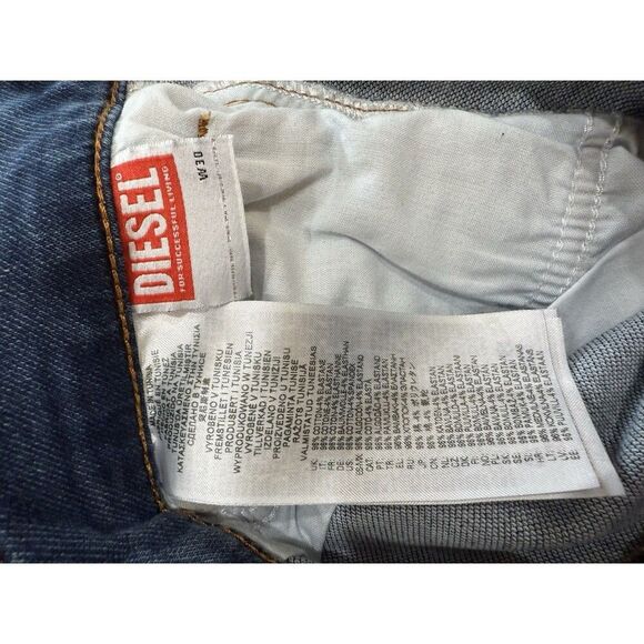 Diesel D-Strukt-R-NE R84YM Blue Wash Slim Tapered Jeans 30 RFID Stretch Denim - Picture 10 of 14